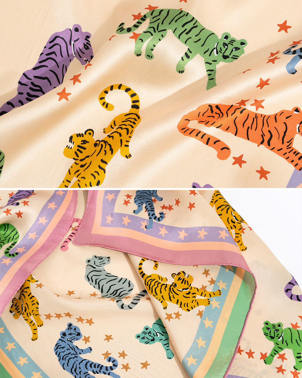 Valentina Print Silk Square