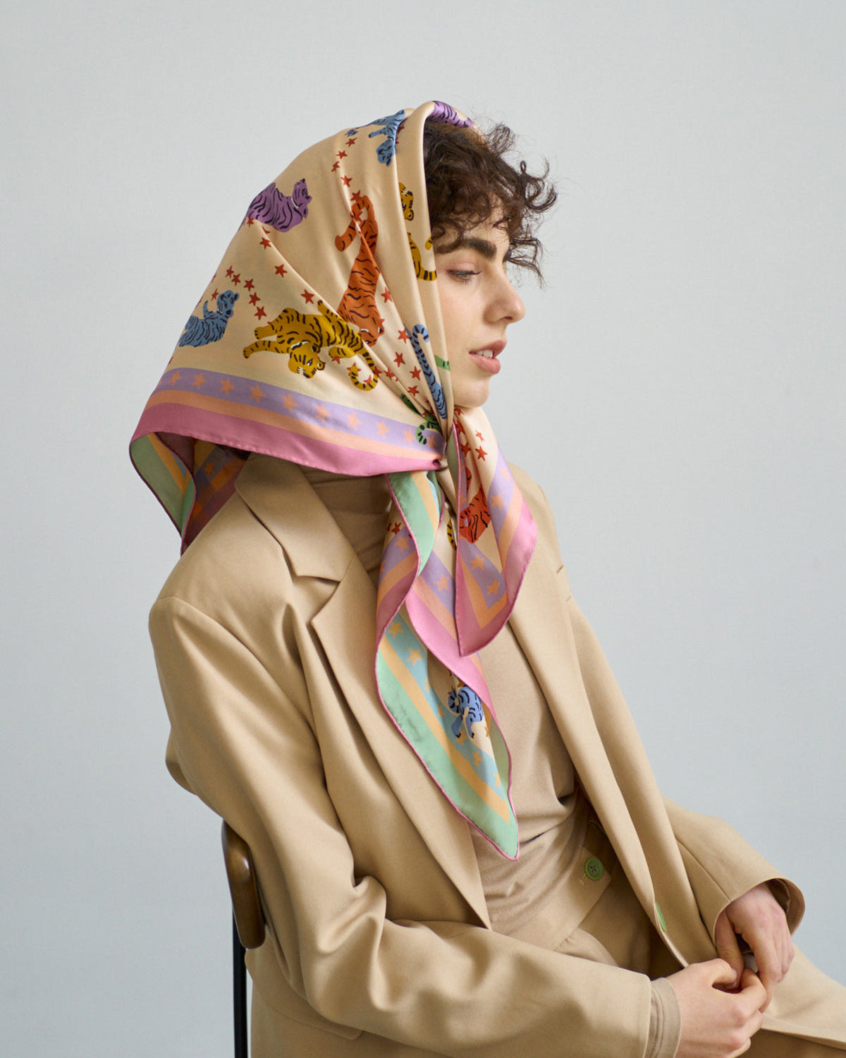 Valentina Print Silk Square