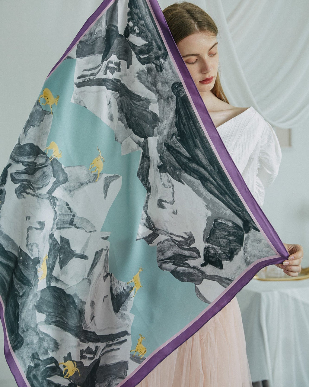 Alessia Print Silk Square