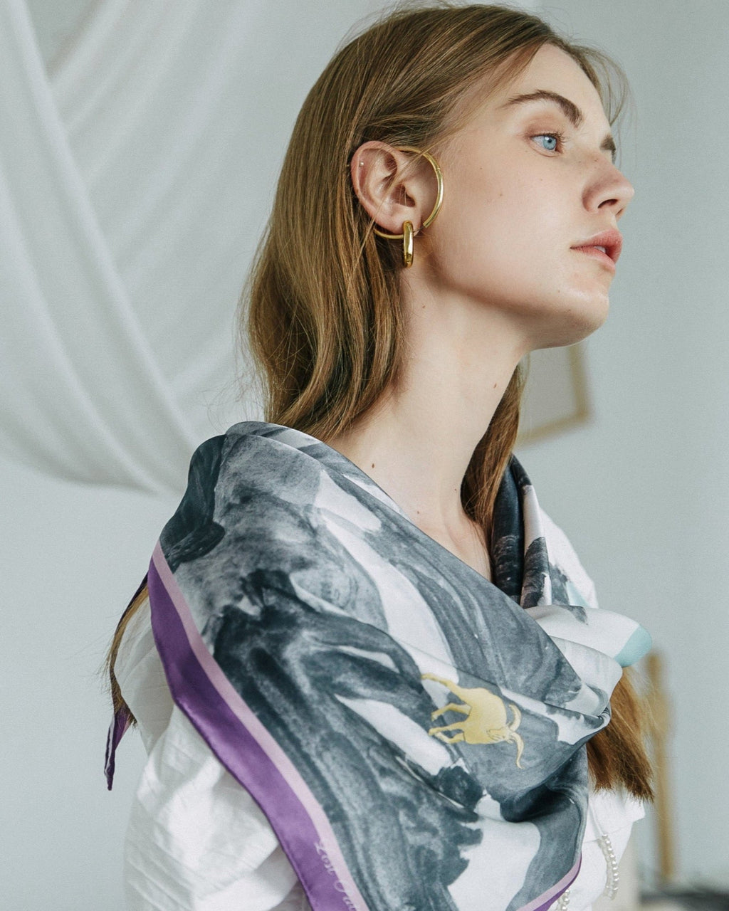 Alessia Print Silk Square