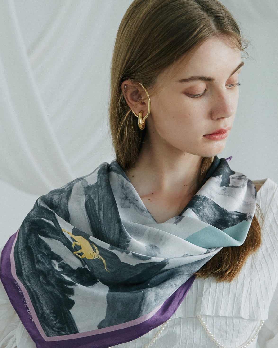 Alessia Print Silk Square