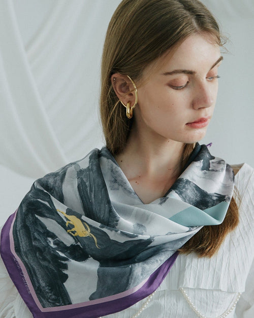 Alessia Print Silk Square