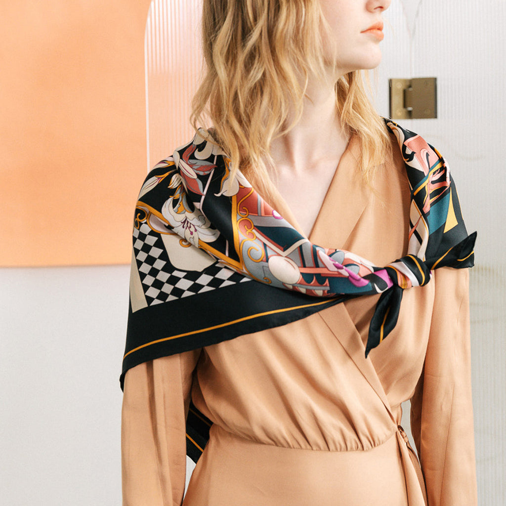 Serena Print Silk Square