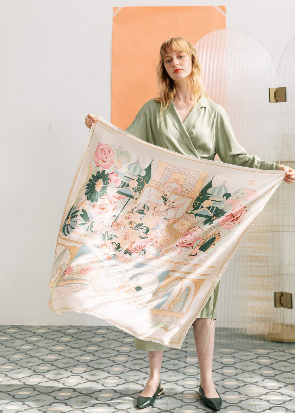 Bianca Print Silk Square
