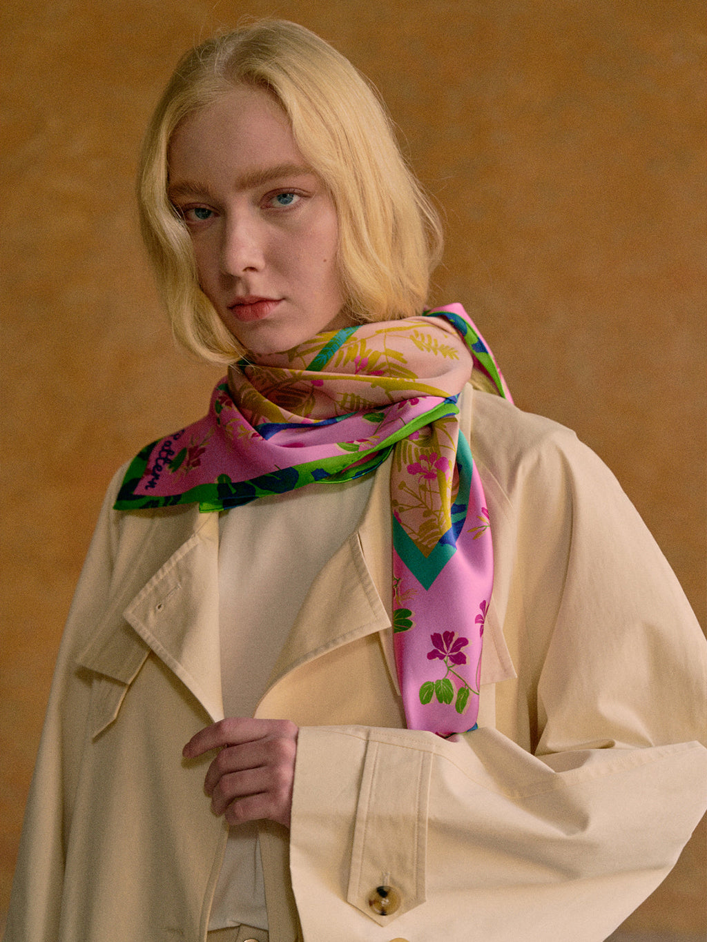 Lucia Print Silk Square