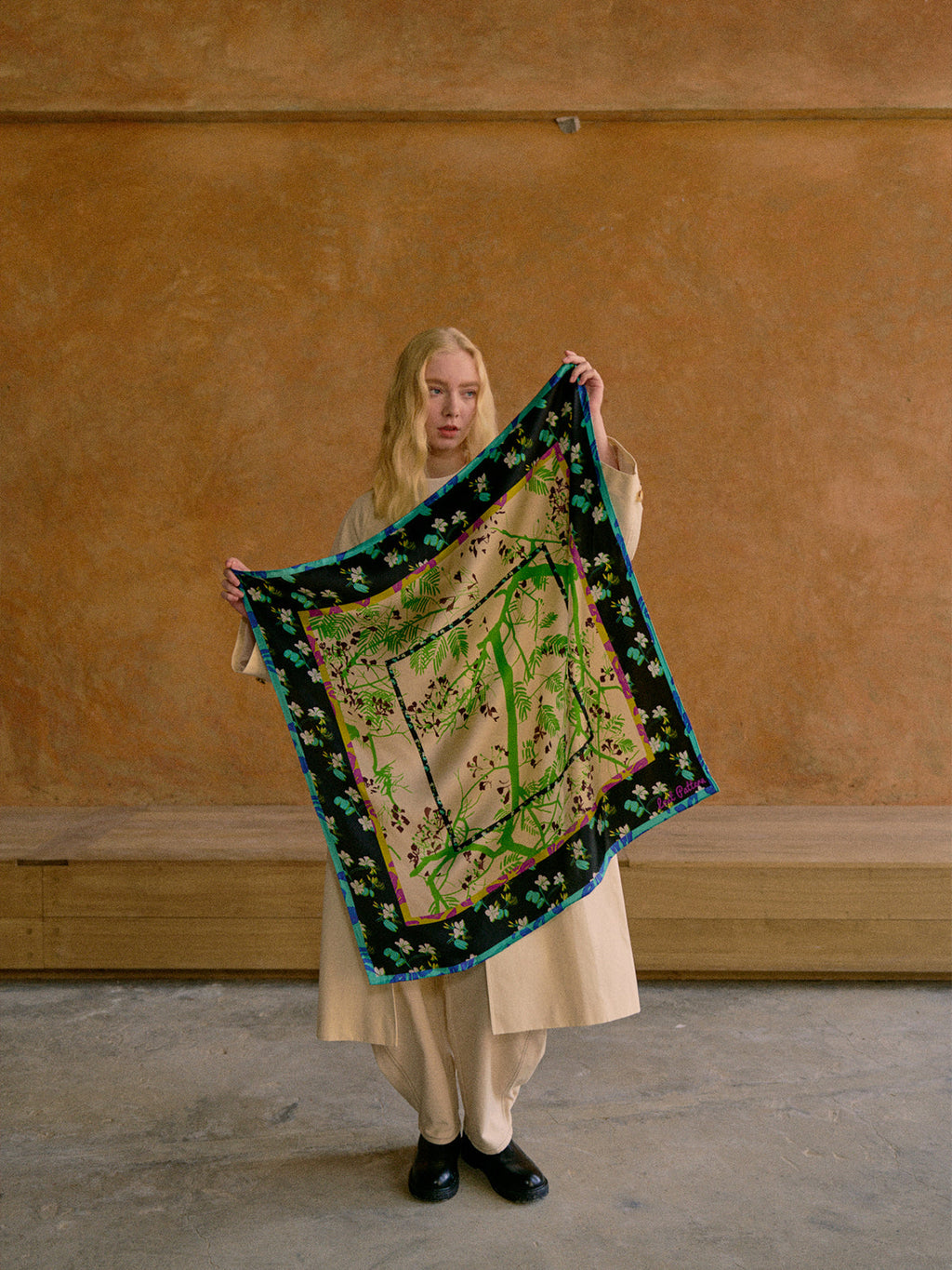 Isabella Print Silk Square