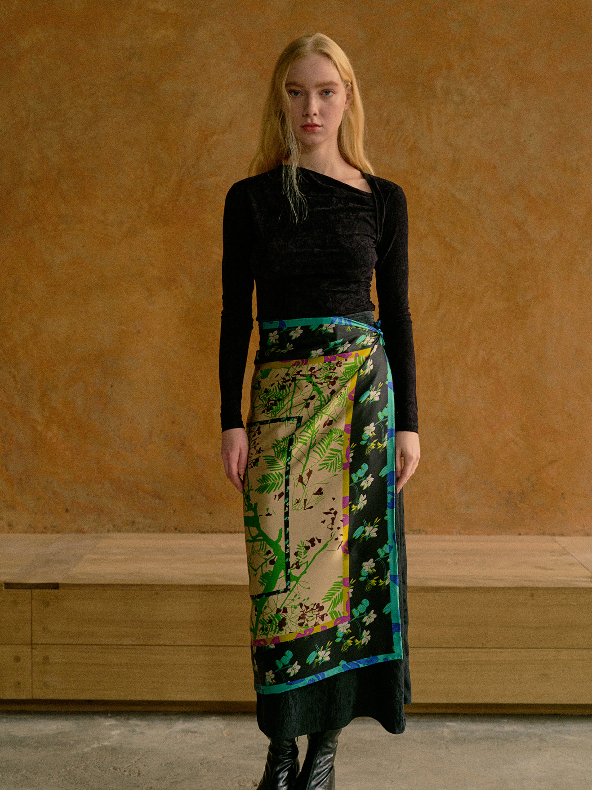 Isabella Print Silk Square