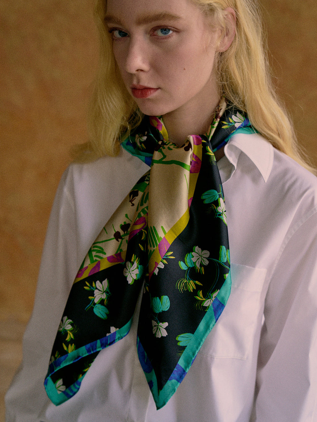 Isabella Print Silk Square