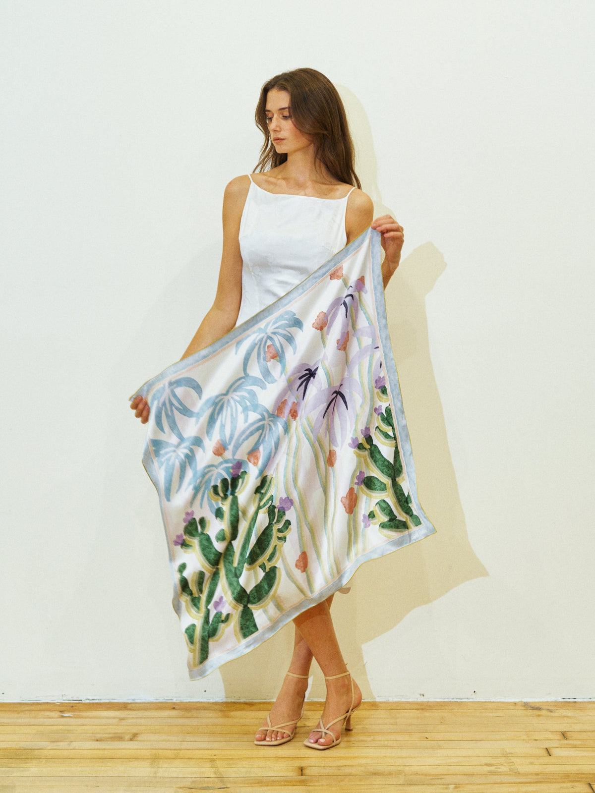 Silvia Print Silk Square