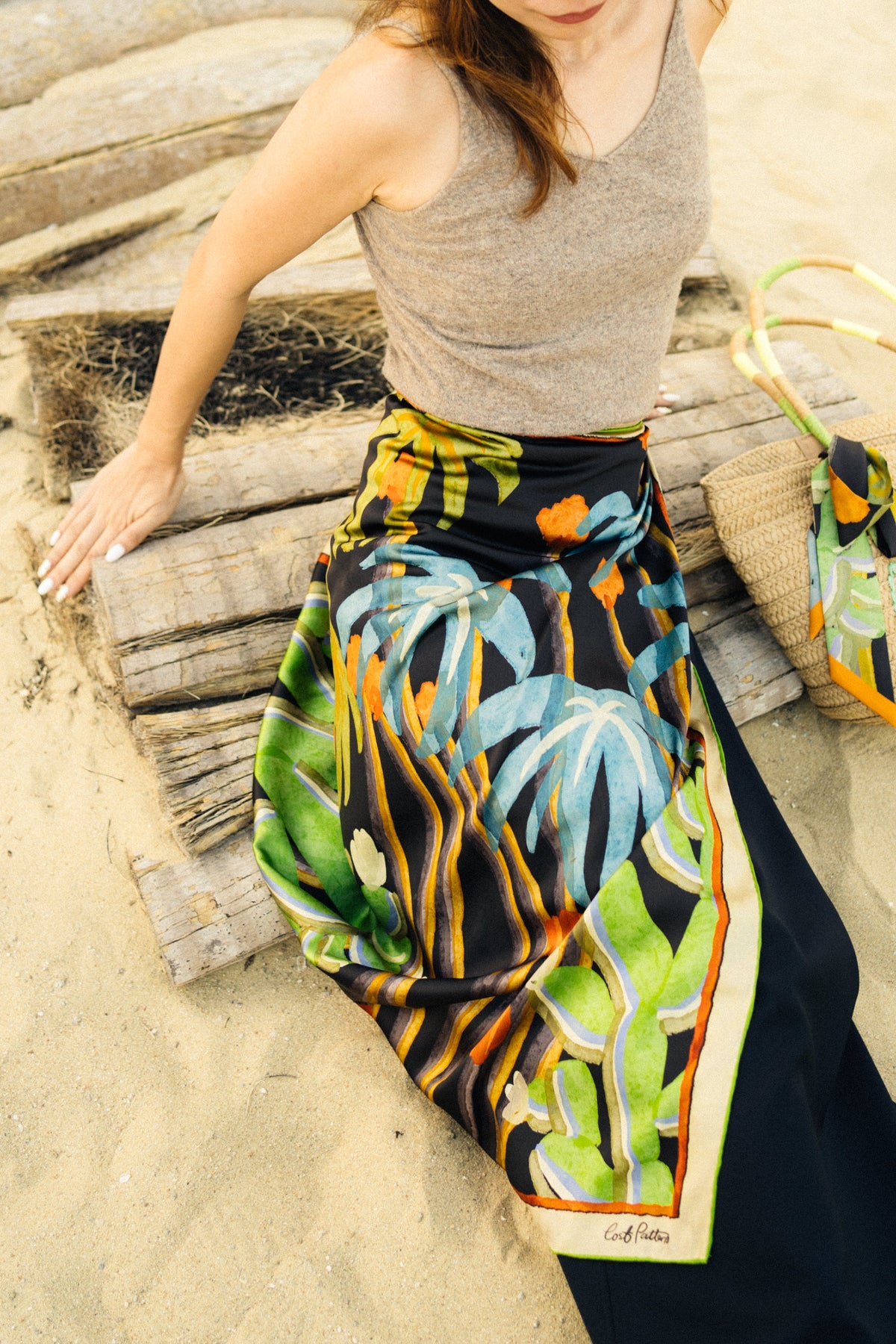 Martina Print Silk Square