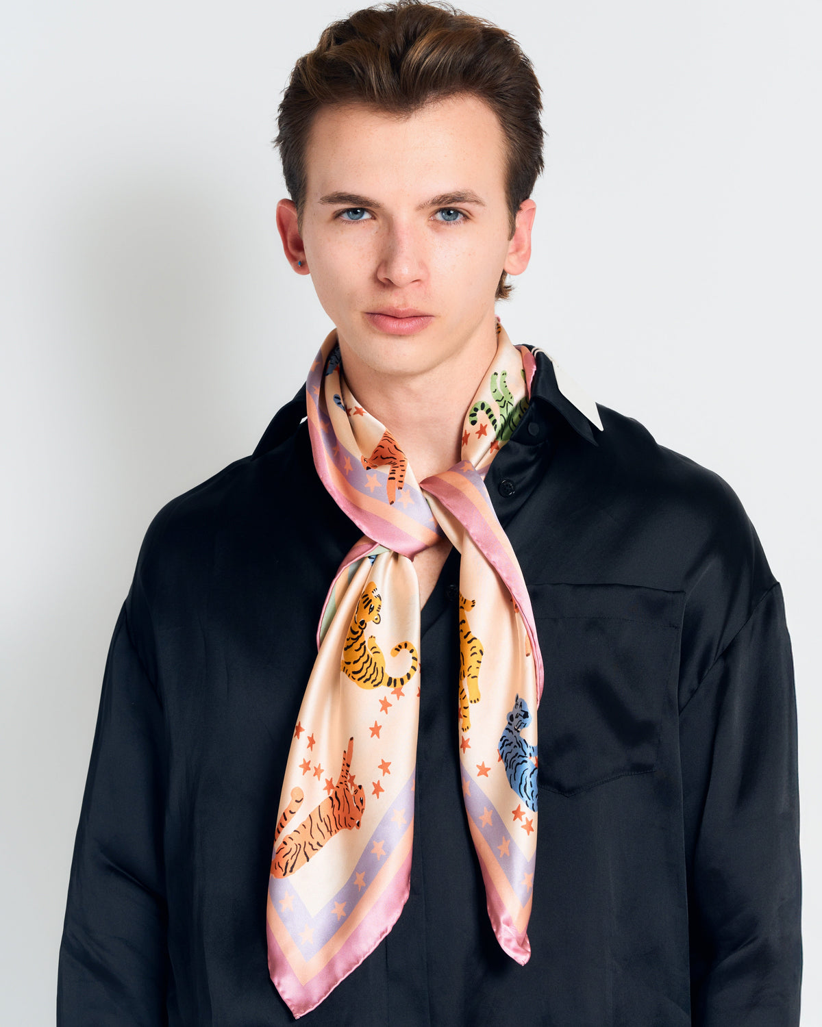 Valentina Print Silk Square