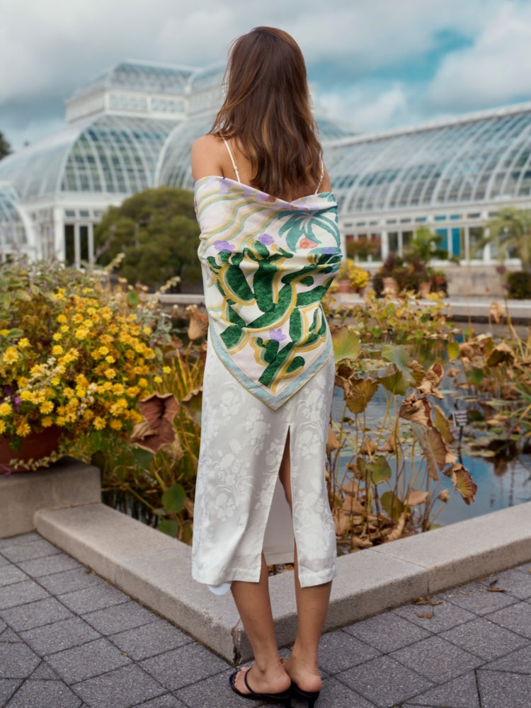 Silvia Print Silk Square