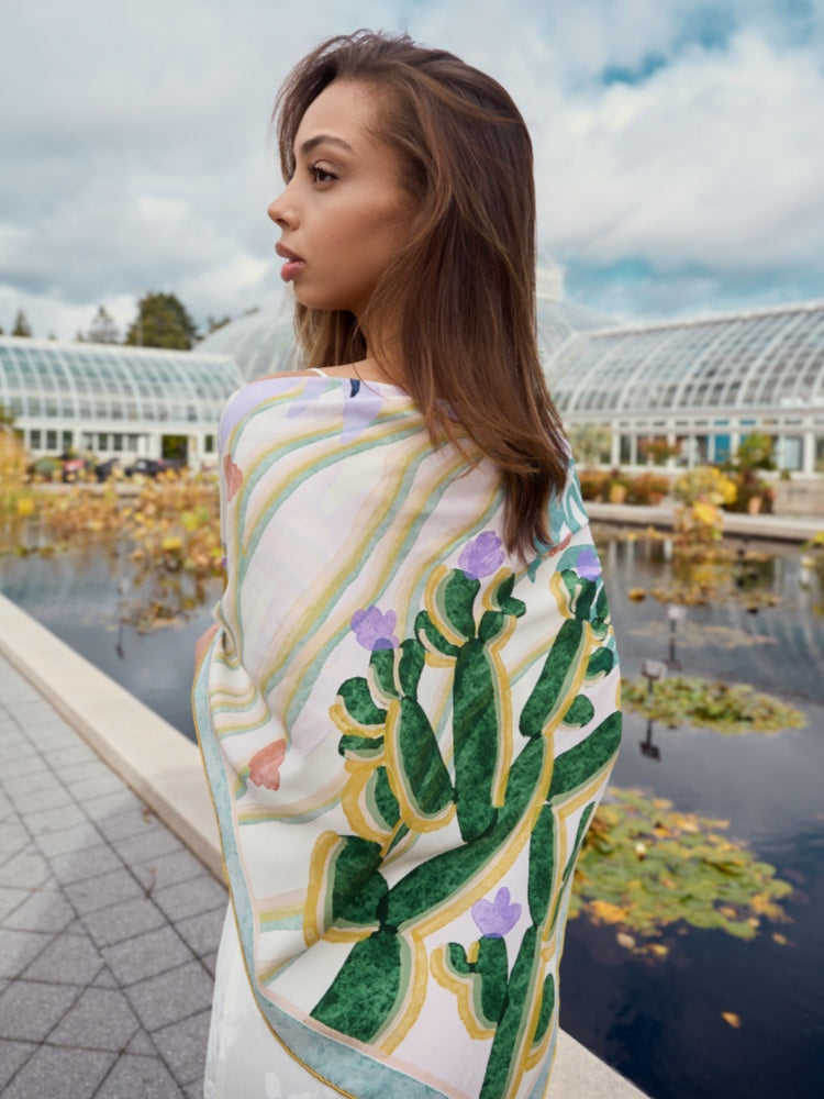 Silvia Print Silk Square